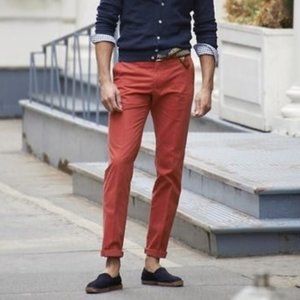 Mizzen + Main Salmon Coral Performance Chino Pants